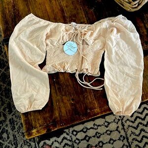 Crop top with tie in front